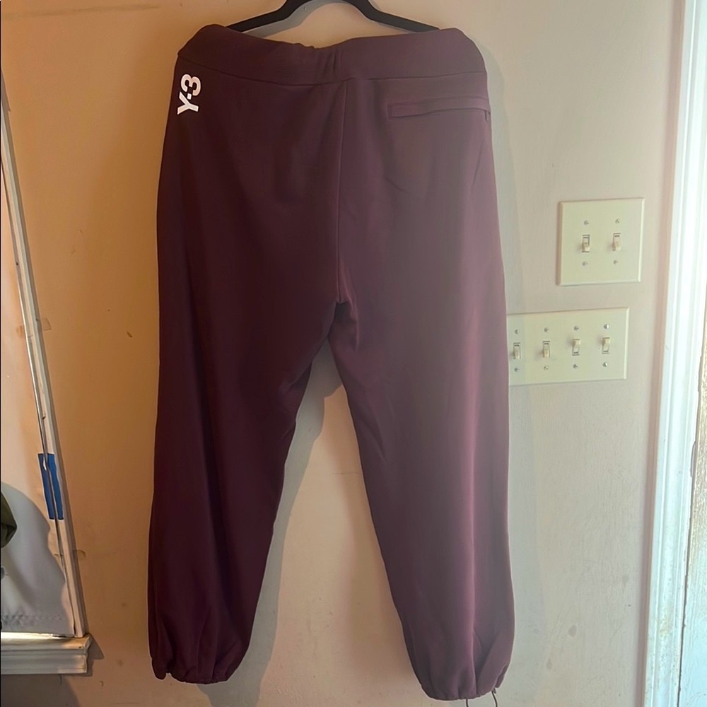 Y-3 YOHJI YAMAMOTO TRACK PANTS SIZE XL BURGUNDY